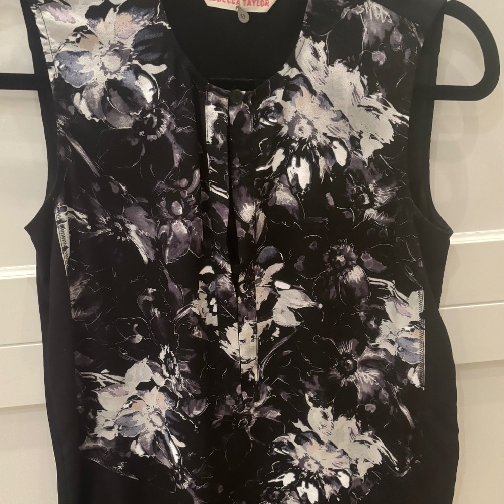 Rebecca Taylor Silk Sleeveless Blouse